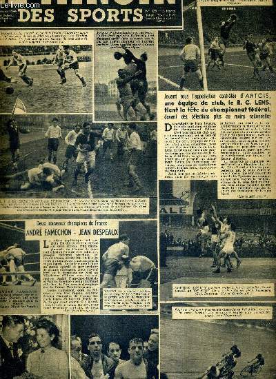 LE MIROIR DES SPORTS - N 128 - 3 janvier 1944 / deux nouveaux champions de France : Andr Famechon et Jean Despeaux / une famille de boxeurs : les Famechon / jour de l'an sportif, au vel' d'hiv / le championnat de rugby...