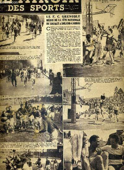 LE MIROIR DES SPORTS - N 144 - 24 avril 1944 / le F.C. Grenoble hros de la fte nationale du basket  Roland-Garros / l'Artois battu  Montpellier par le Languedoc, 7 buts  0! / Tho Medina est toujours un vrai champion / au jour le jour...