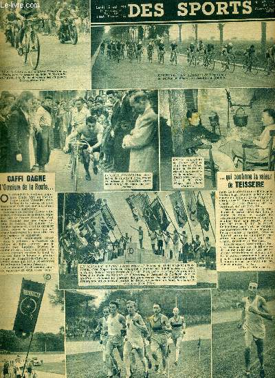 LE MIROIR DES SPORTS - N 147 - 15 mai 1944 / Caffi, en gagnant l'omnium s'est montr bon lve d'Antonin Magne / le serment de l'athlte  la piste municipale de Vincennes / Lesueur en belle forme / guide manuel du championnat fdral..