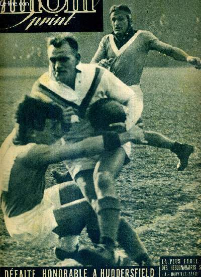 MIROIR SPRINT - N 75 - 28 octobre 1947 - Edition rugby / Une dfaite honorable  Huddersfield / Jo Weidin n'a fait que 52 rounds et deja on lui propose Woodcock / le record de l'heure des dames continue a valser sur deux roues...