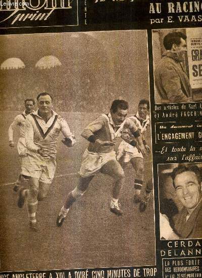 MIROIR SPRINT - N 130 - 29 novembre 1948 / France-Angleterre  XIII a dur cinq minutes de trop / je ne jouerai plus au racing par E. Vaast / l'engagement Golob et toute la vrit sur l'affaire / Cerdan-Delannoit ...