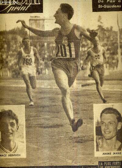 MIROIR SPRINT - N 220 - 28 aout 1950 / 1950.. bonne anne pour notre athltisme / Alfredo Binda : de Pau  St-Gaudens / au tour de l'ouest, Moineau dfend son maillot jaune avec autorit / Schroeder craque, les Etats-Unis perdent la coupe Davis...