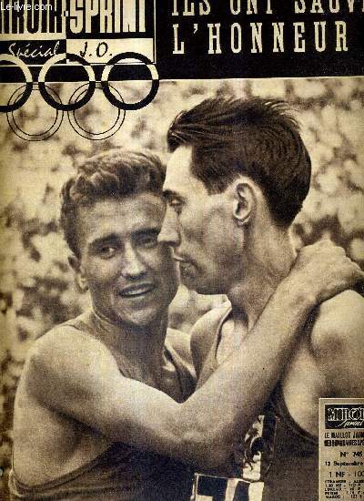 MIROIR SPRINT - N745 - 12 septembre 1960 / spcial J.O. / ils ont sauv l'honneur / le cri de victoire de Tarzan Don Bragg / le plongeon de Calhoun / Jazy intime / enqute : comment juger le sport franais d'aprs les jeux olympiques...