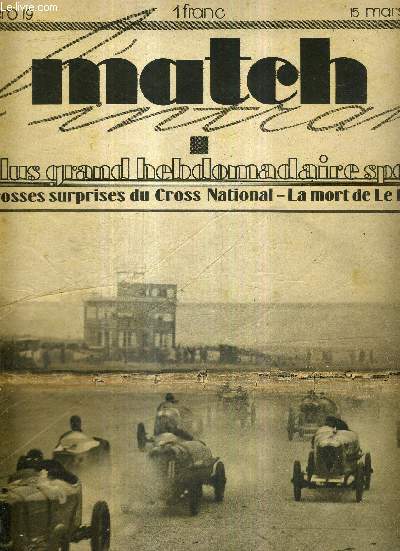 MATCH L'INTRAN N19 - 15 mars 1927 / les 