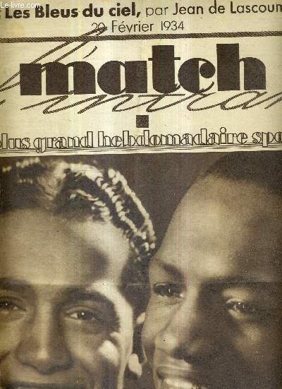 MATCH L'INTRAN N 389 - 20 fvrier 1934 / le sourire joyeux des deux rivaux Young Perez et Al. Brown, les deux meilleurs 