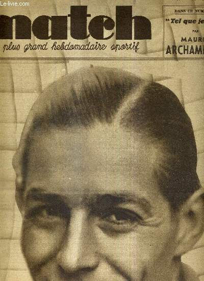 MATCH L'INTRAN N 601 - 23 novembre 1937 / Laurent Di Lorto, le gardien de but de l'quipe de France de football et du F.C. Sochaux / 