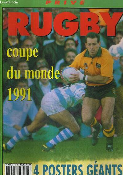 RUGBY - N3 Hors srie - 4 POSTERS GEANTS EN COULEURS / coupe du monde 1991 / liminatoire / quart de finales / 3 et 4 places / demi-finale / finale.
