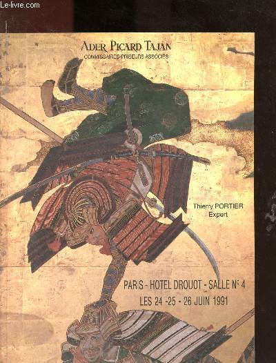 CATALOGUE DE VENTE AUX ENCHERES - ADER PICARD TAJAN - SALLE N4 - 24,25 ET 26 JUIN 1991 - HOTEL DROUOT ; ART D'EXTREME-ORIENT