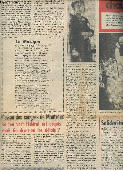 N5 - OCTOBRE 1971 - LE CHABLAIS : Solidarit chablaisienne, par J.-J. Cevey - La commercialisation des vins du Grand District, par A. Boinnard - Saint-Maurice, par J.-C. Colombara,etc.