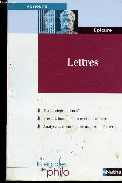Epicure - Lettres