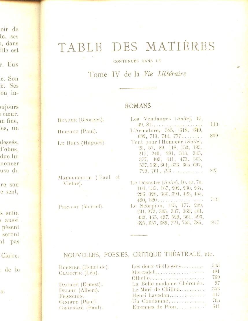 La Vie Littraire Illustre  - Petit Magazine Illustr Bi-Hebdomadaire : Romans, Nouvelles, Contes, Voyages, Posies, Mmoires, etc.... - Tome 4/ 1re Srie