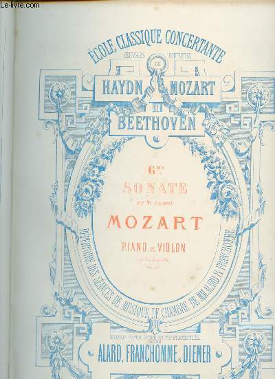 6me sonate en Mi bmol - Mozart : Piano et violon (ou violoncelle)