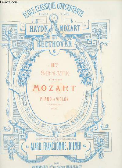 11me sonate en Si bmol - Mozart : Piano et violon (ou violoncelle)