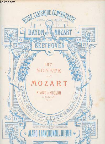 18me sonate en Fa - Mozart : Piano et violon (ou violoncelle)