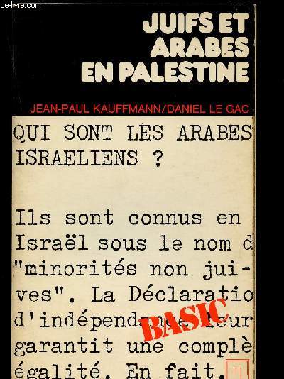 Juifs er arabes en Palestine