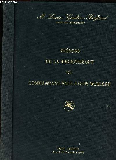 Catalogue de vente aux enchres - 30 novembre 1998 - Drouot-Richelieu - Paris : Trsors de la bibliothque du Commandant Paul-Louis Weiller