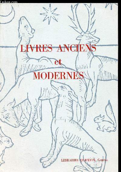 Catalogue de ventes aux enchres - Genve 1984 : livres anciens et modernes, manuscrits anciens