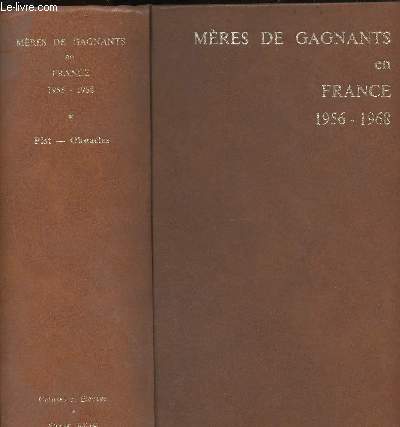 Mres de gagnants en France 1956-1968 - Plat-Obstacles