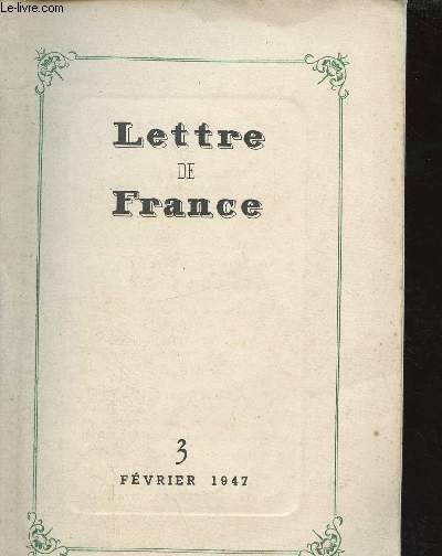Lettres de France - 3 fvrier 1947