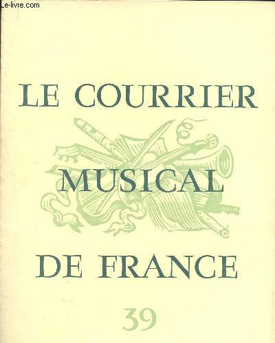 Le courrier musical de France N°39