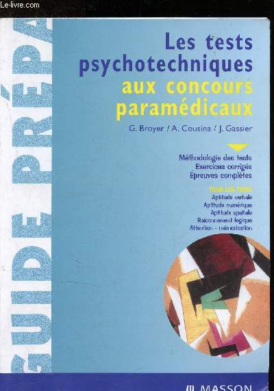 Les test psychotechniques aux concours paramdicaux