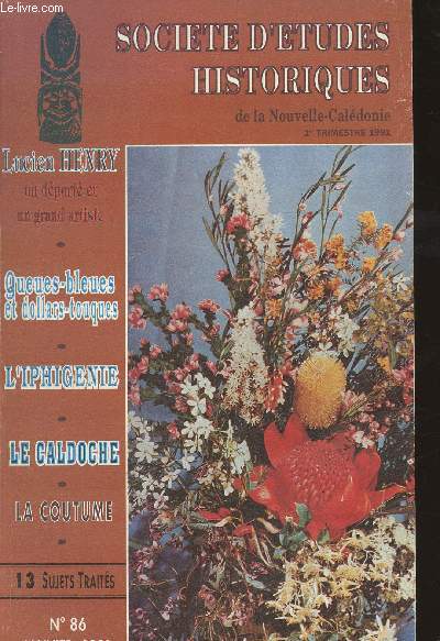 Socit d'tude historiques de la Nouvelle-Caldonie n86 - Janvier 1991