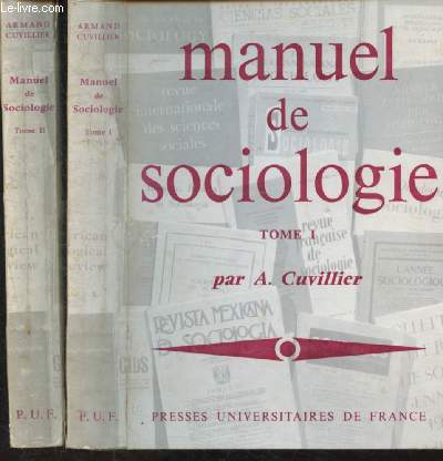 Manuel de sociologie - En 2 volumes - Tomes 1et 2