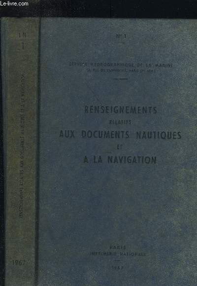 Renseignements relatifs aux documents nautiques et  la navigation