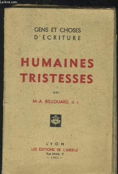 Humaines tristesses