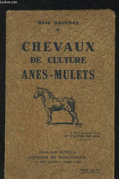 Chevaux de culture - Anes- Mulets