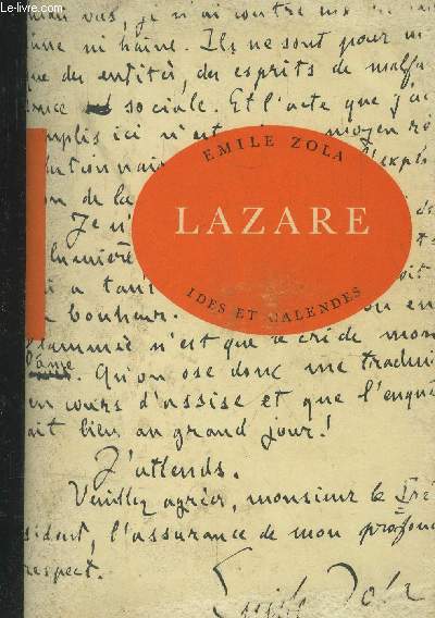 Lazare suivi de Soeur-des-pauvres, le sang, souvenirs