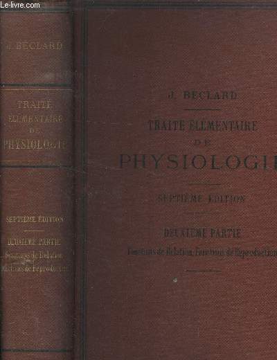 Trait lmentaire de physiologie