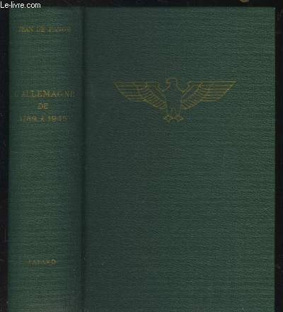 L'Allemagne depuis la Rvolution franaise 1789-1945