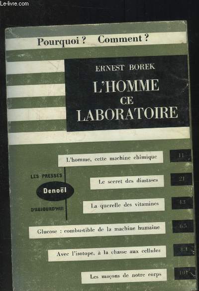 L'homme ce laboratoire