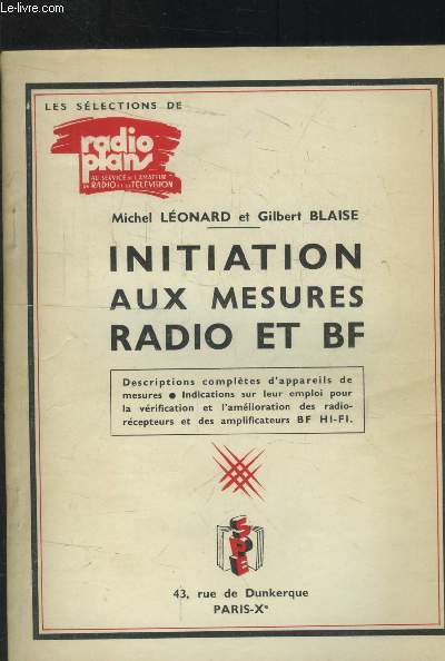Initiation aux mesures radio et BF