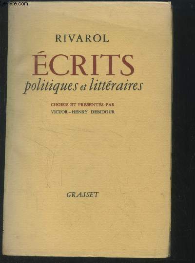 Ecrits politiques et littraires