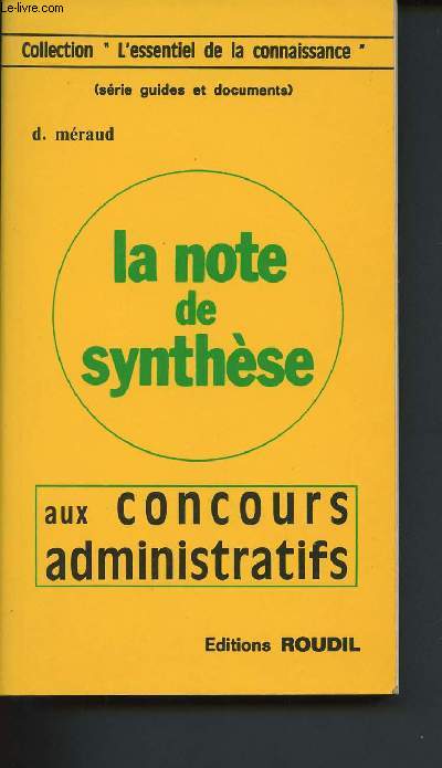 La note de synthse aux concours administratifs (Collection 