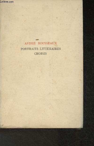 Portraits littraires choisis