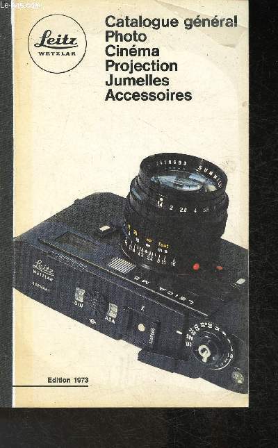 Catalogue Gnral Photo, Cinma, Projection, Jumelles, Accessoires- Programme spcial 