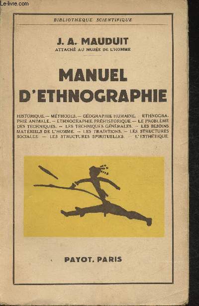 Manuel d'Ethnographie (Collection 