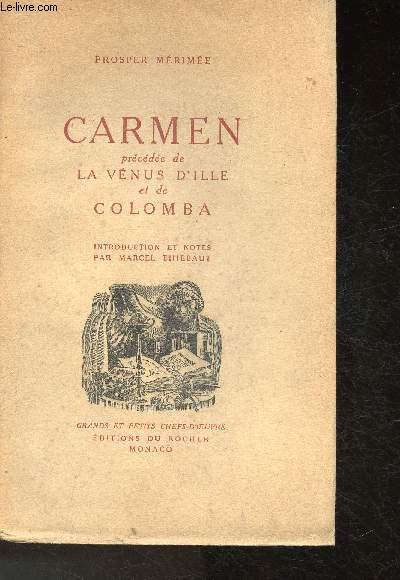 Carmen prcde de La Vnus d'Ille et de Colomba (Collection 
