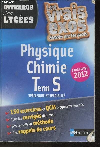 Physique Chimie Term S Spcifique et spcialit- Programme 2012 (Collection 