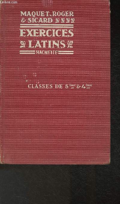 Exercices latins - Classe de cinquime et de quatrime