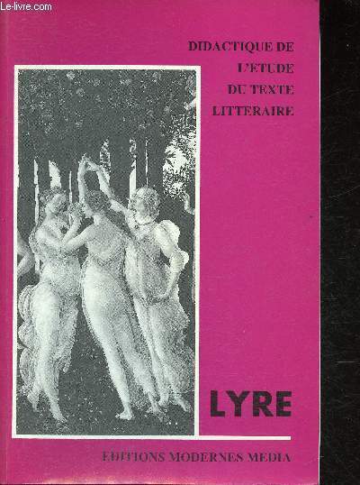 Lyre- Didactique de l'tude du texte littraire