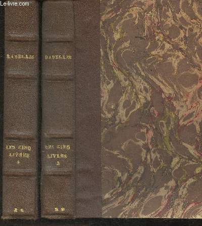 Les cinq livres de F. Rabelais Tomes I et II (en 2 volumes) avec notes et glossaire