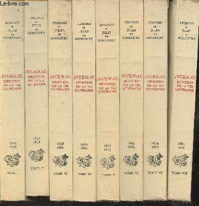 Journal et mmoires de la vie littraire (de 1856  1878)Tomes I  XI (en 11 volumes) Exemplaire n3305 / 5000 sur velin de renage au filigrane