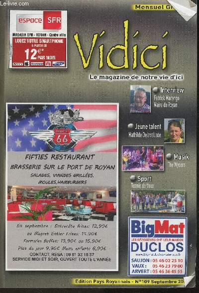 Vidici- Le magazine de notre vie d'ici N109 Septembre 2017