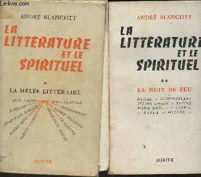 La littrature et le spirituel Tome I: La mle littraire et Tome II :La nuit de feu