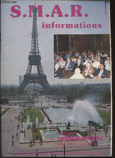 S.M.A.R. informations- Compte rendu de l'assemble gnrale Paris 24-25 Juin 1988- Sommaire: 45e Assemble gnrale- Echos des sections- Enfants du divorce- Choisir un sport pour son enfant- Un mauvais arrangement vaut mieux qu'un bon procs-etc