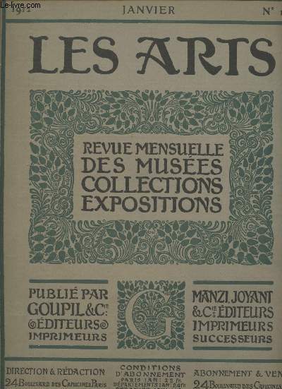 Les arts- Revue mensuelle des musses collections expositions- n121- Janvier 1912
